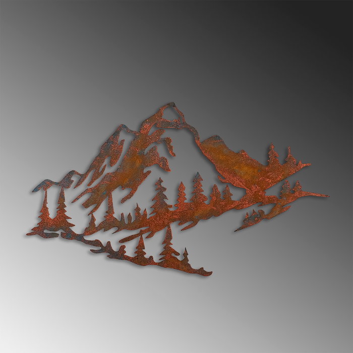 Wallity Mountain - 3 Escultura de pared de metal Multicolor